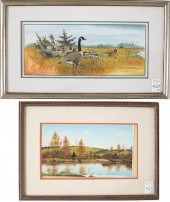 ROBERT MACGINNIS TWO WATERCOLO