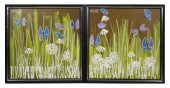 ROBERT MCCAINE, PAIR OF FLORAL