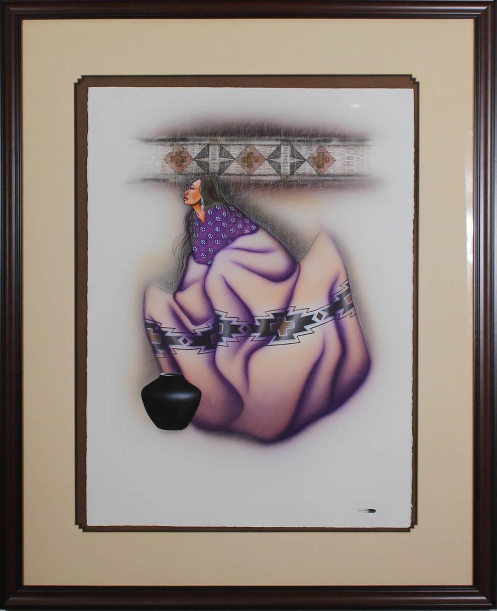 ROBERT REDBIRD MIXED MEDIA ON