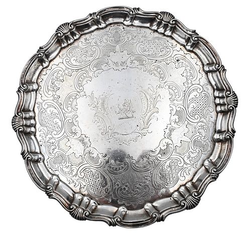 ROBERT REW, 1754, SILVER SALVER