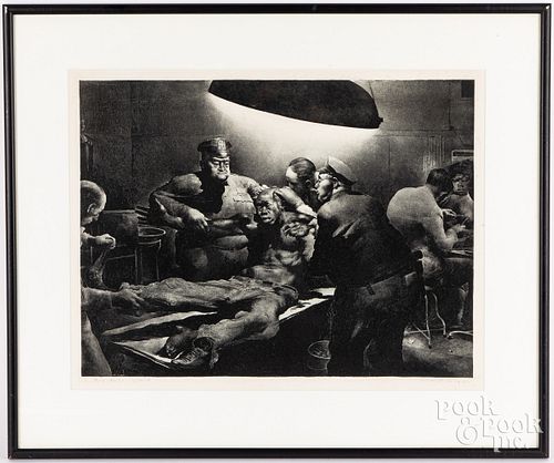 ROBERT RIGGS LITHOGRAPH ACCIDENT