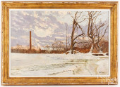 ROBERT SARSONY, OIL ON PANEL W