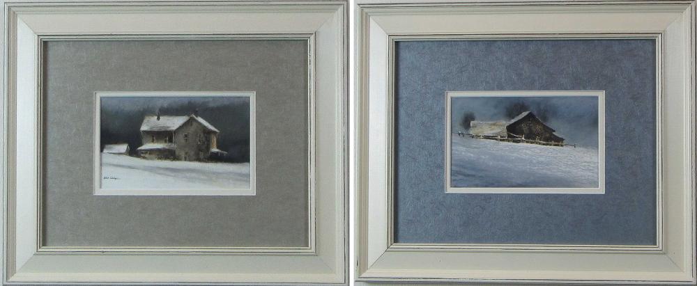 ROBERT SCHLEGEL, TWO ACRYLICS ON