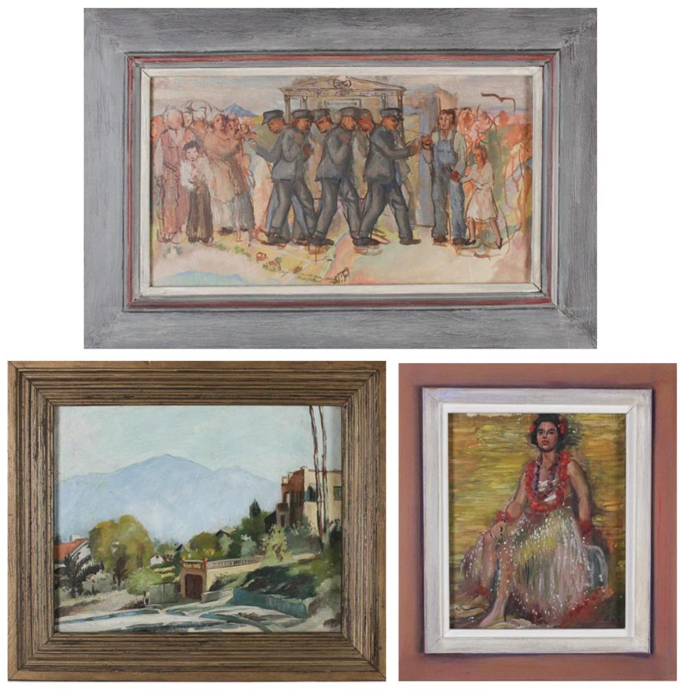 ROBERT SCHLEYTHREE OILS ON