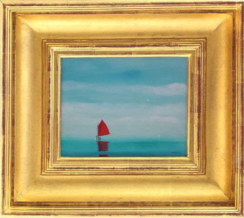 ROBERT STARK JR. OIL ON CANVAS "RED