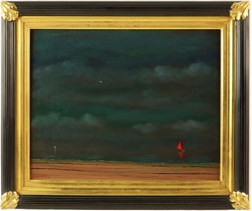ROBERT STARK JR. OIL ON CANVAS "RED