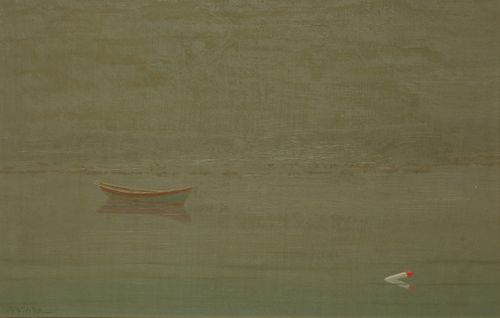 ROBERT STARK JR. OIL ON BOARD "LONE