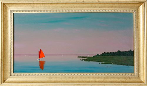 ROBERT STARK JR. OIL ON CANVAS "RED