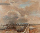 ROBERT SUDLOW 'GRAY LANDSCAPE