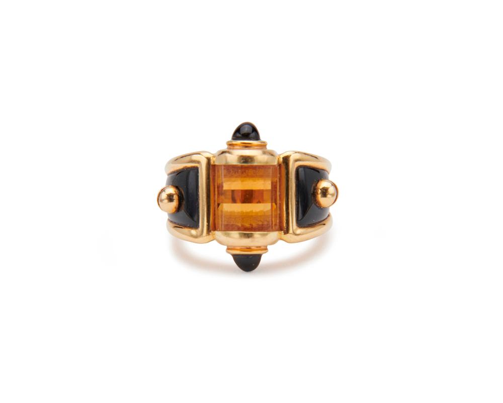 ROBERT WANDER 18K GOLD, ONYX, AND