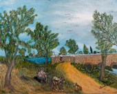 ROBERT WILLER OIL ON CANVAS LA