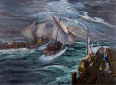ROBERT WILLER STORMY SEASCAPE