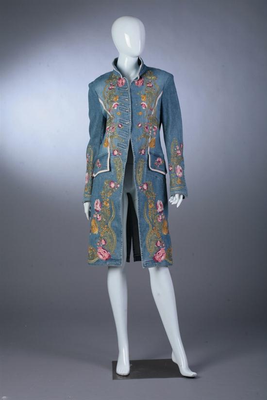 ROBERTO CAVALLI EMBROIDERED DENIM