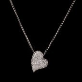 ROBERTO COIN SLANTED HEART DIA