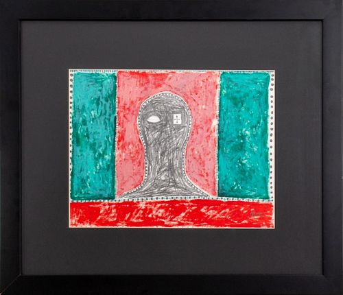 ROBERTO DIAGO UNTITLED OIL CRAYON