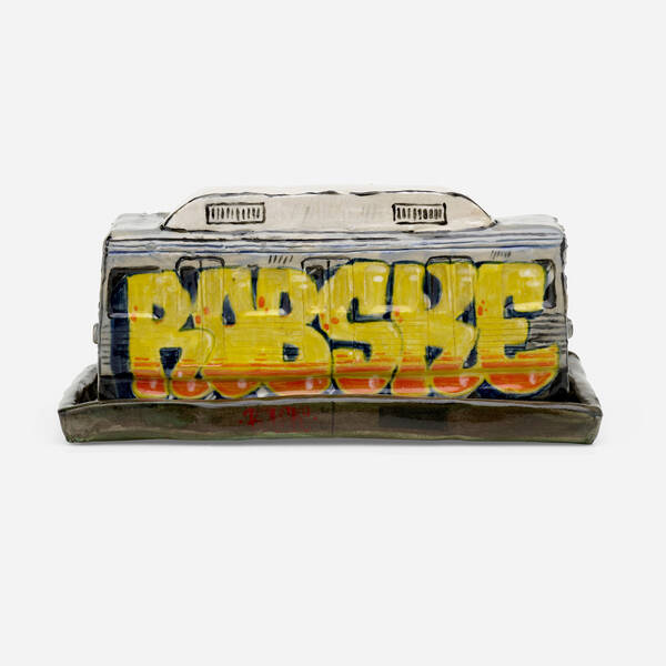 Roberto Lugo. El Train butter dish.