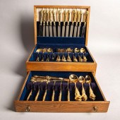 ROBERTS AND BELK 84PC GOLD PLA