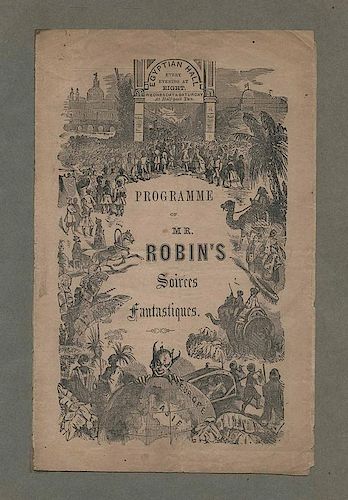 ROBIN, HENRI. PROGRAMME FOR MR.