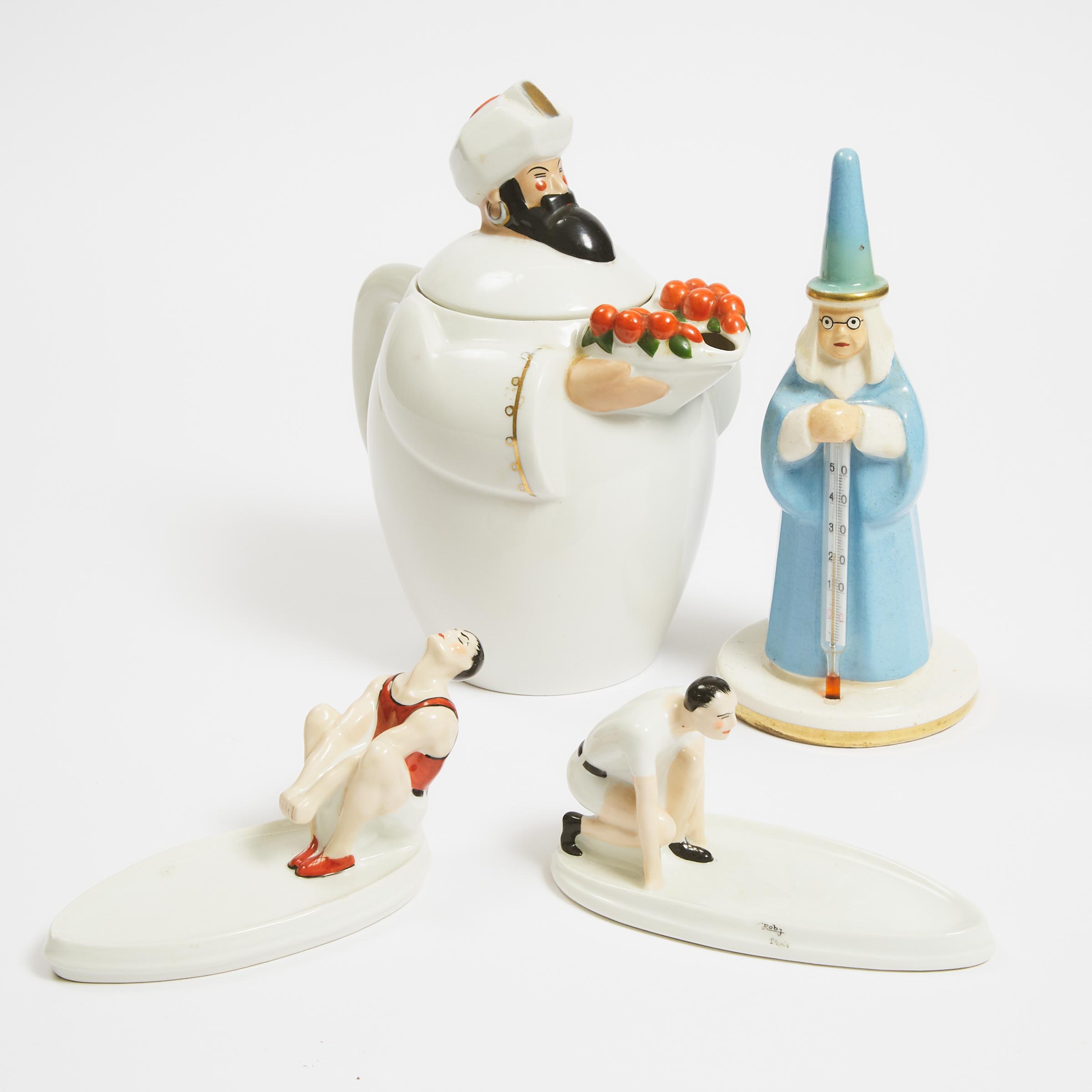 Robj Figural Covered Jug,