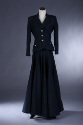 ROCHAS NAVY BLUE SILK TAFFETA