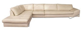 ROCHE BOBOIS BEIGE LEATHER SEC