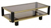 ROCHE BOBOIS BRASS & GLASS TWO