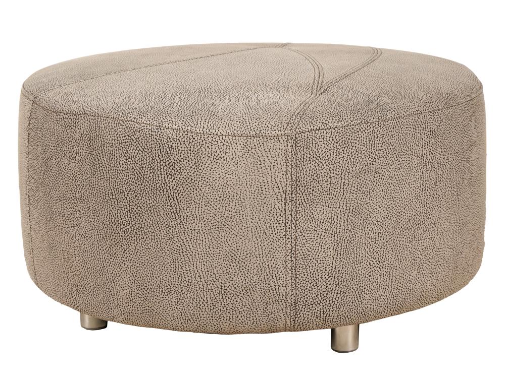 ROCHE BOBOIS ROUND OTTOMANleather