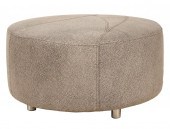 ROCHE BOBOIS ROUND OTTOMANleat