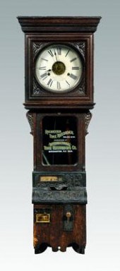 Rochester time recorder clock,