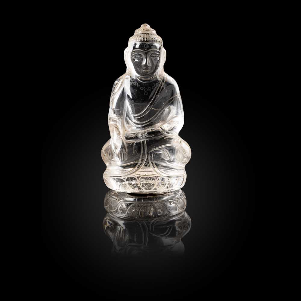 ROCK CRYSTAL CARVING OF A SEATED