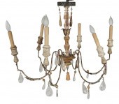 ROCK CRYSTAL CHANDELIERsix lig