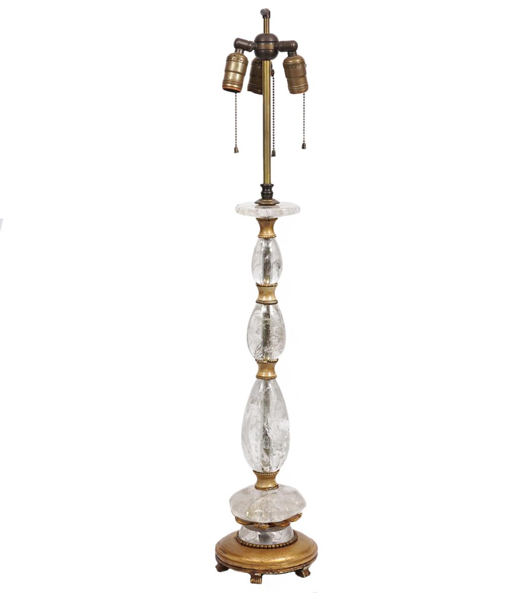 ROCK CRYSTAL & GILT WOOD VINTAGE