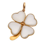 ROCK CRYSTAL QUARTZ, 14K YELLO