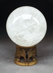 ROCK CRYSTAL SPHERE ON SPREADW