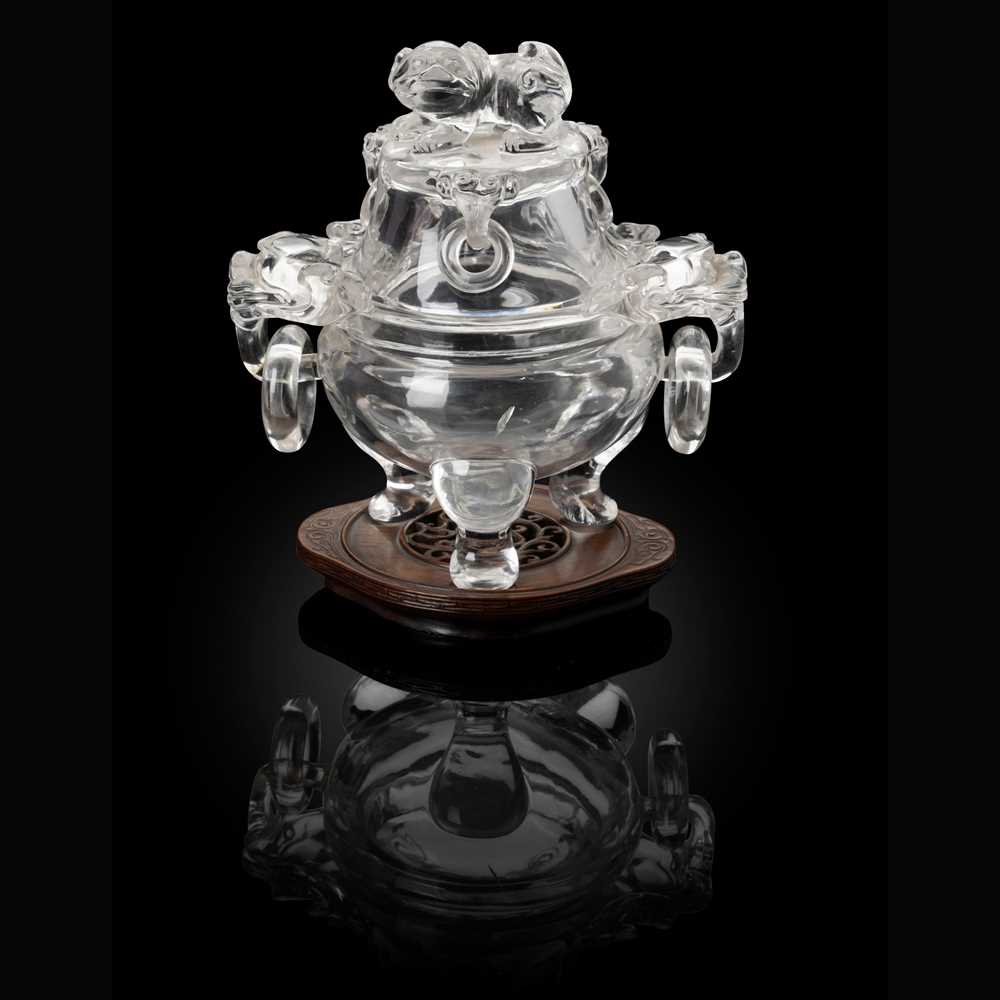 ROCK CRYSTAL TRIPOD CENSER WITH