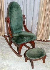 ROCKER AND STOOLA mid 19th cen