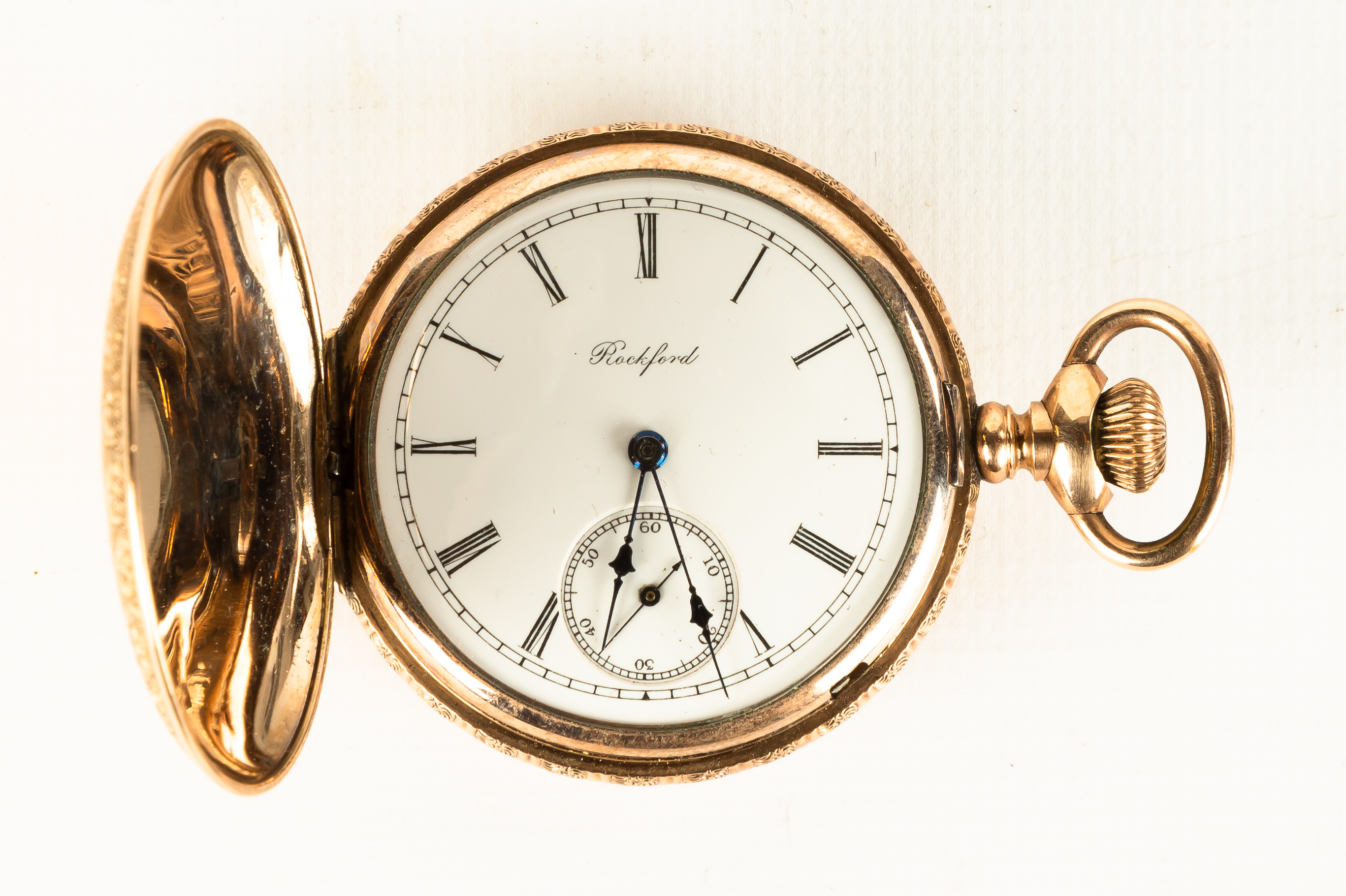 ROCKFORD, IL GOLD POCKET WATCH 14