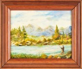 ROCKIES BY TRUDY HALKETAn oil