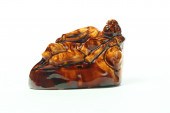 ROCKINGHAM FIGURAL INKWELL.  A