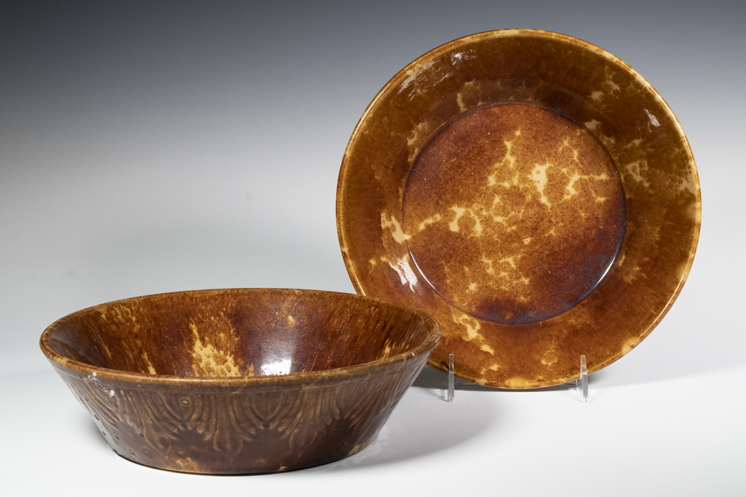 ROCKINGHAM GLAZED BOWLS Lot of