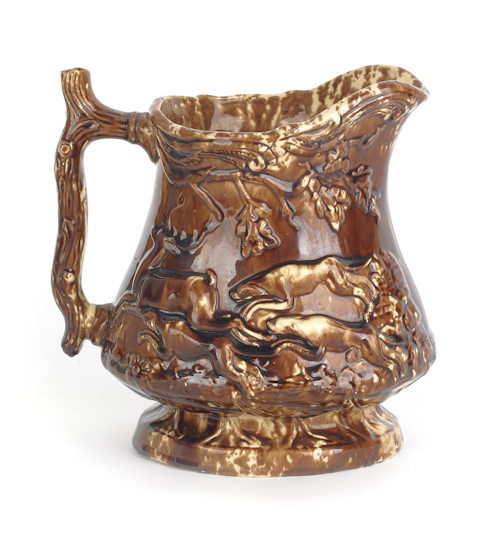 Rockingham glazed pitcher 19th c.