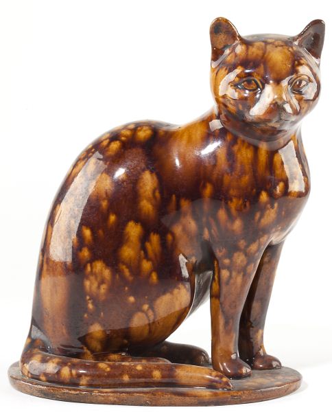 Rockingham Type Seated Cat19th