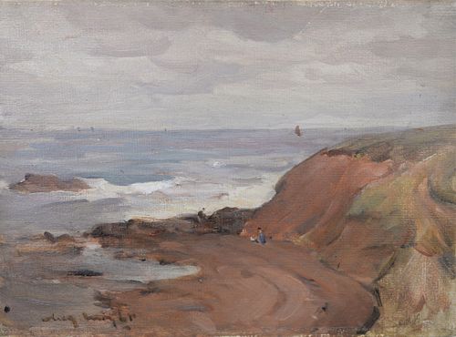 ROCKY COAST WITH FIGURINES AND