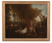 Rococco Genre Scene Painting F