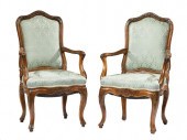 ROCOCO CARVED FRUITWOOD ARMCHA