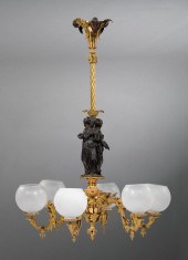 ROCOCO GILT AND PATINATED BRON