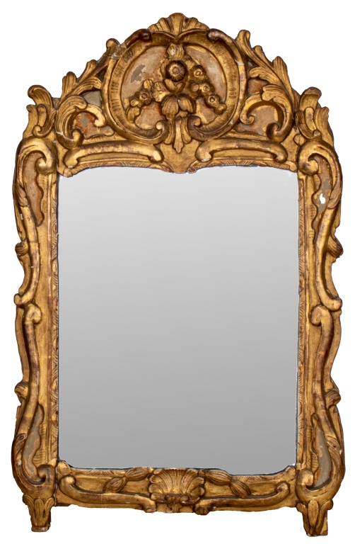 ROCOCO GILTWOOD MIRROR, 18TH