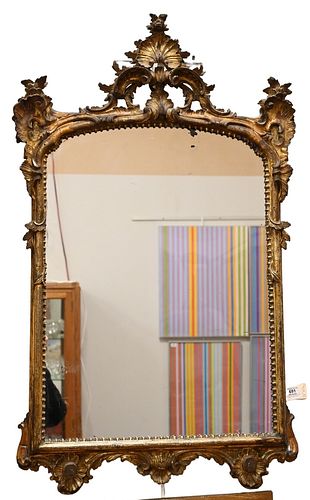 ROCOCO GILTWOOD MIRROR, 18TH