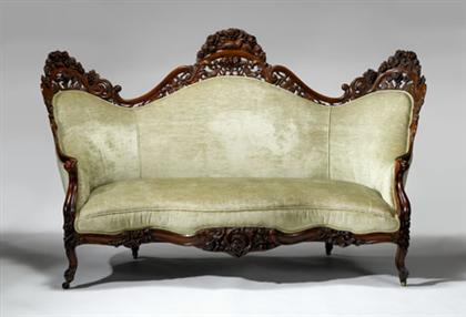 Rococo-revival carved rosewood