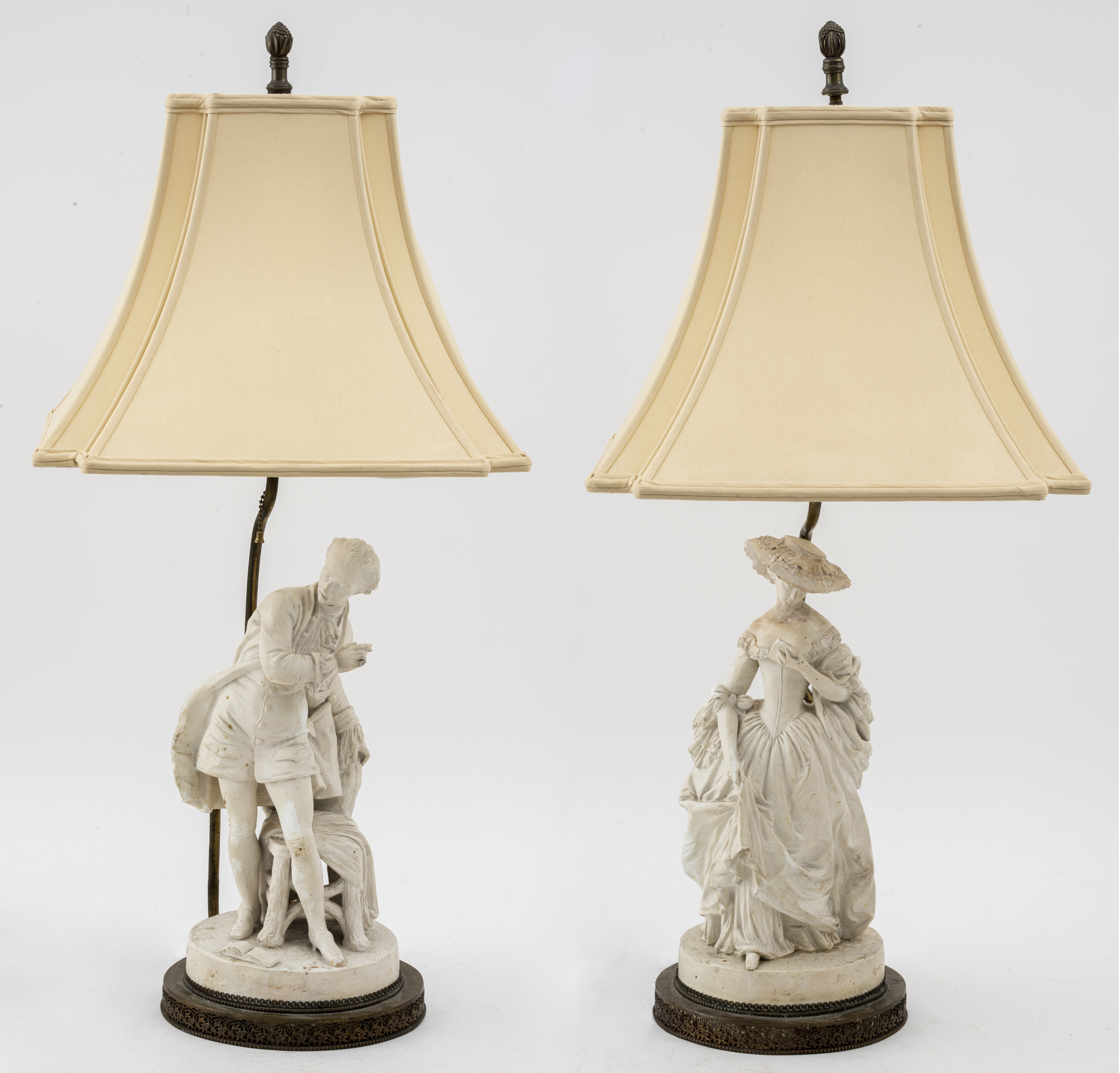 ROCOCO REVIVAL FIGURAL TABLE LAMPS,